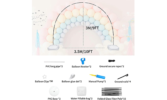 Set lengkungan balon pengiriman