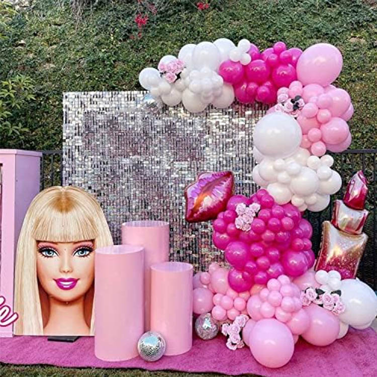 Set Lengkungan Rantai Balon Tema Barbie Pink