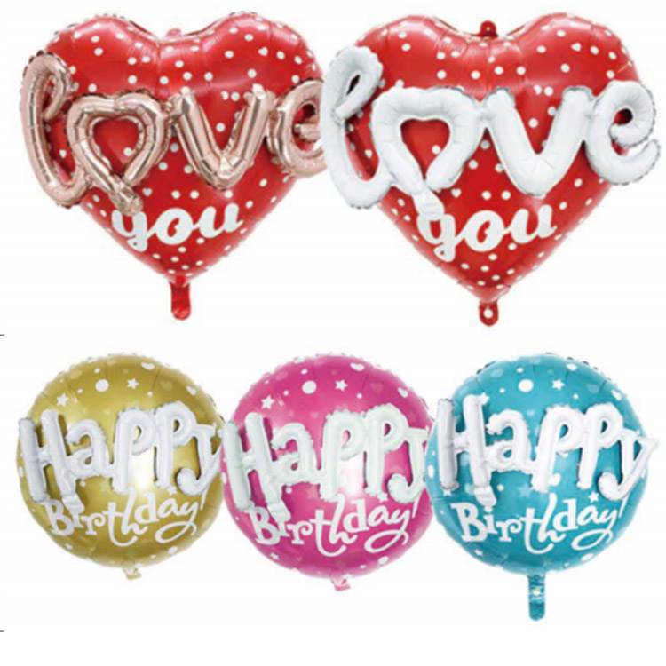 Balon Foil Berwarna-warni