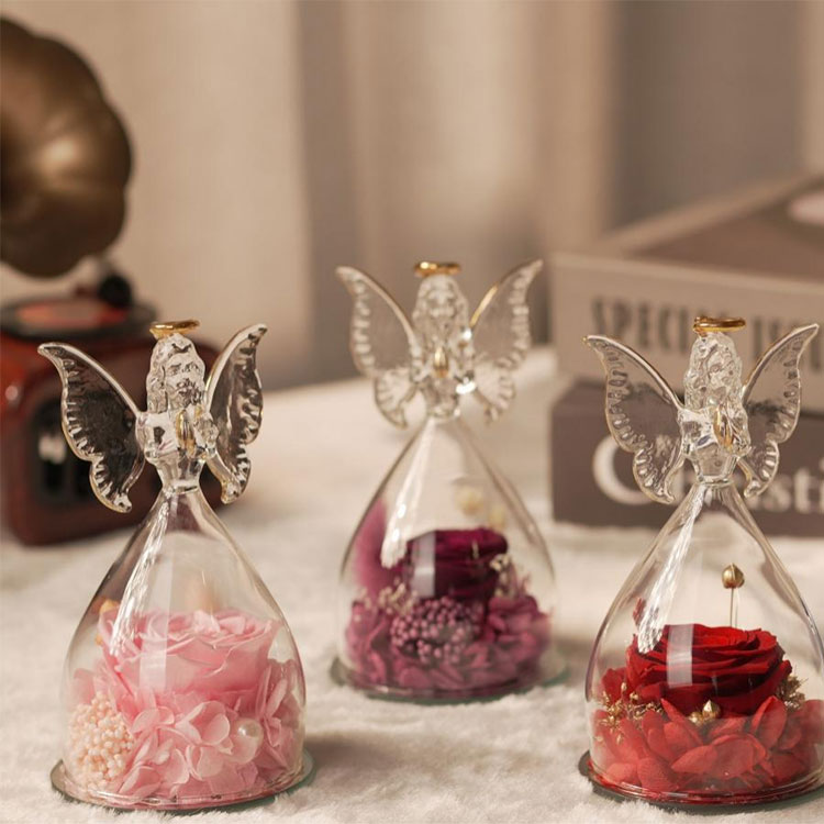 Kado Bunga Pengawet Malaikat Kaca