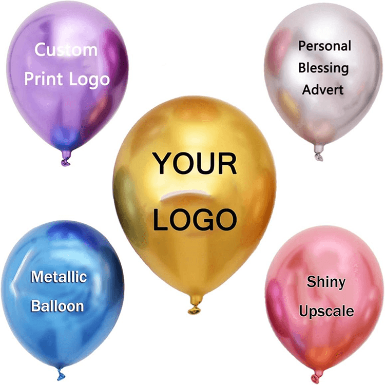 Balon lateks logam dicetak