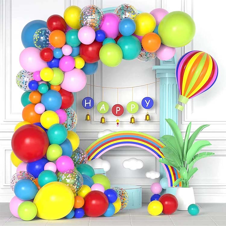 Set lengkungan balon pelangi